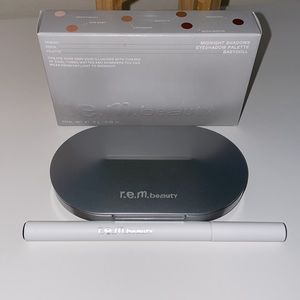 R.E.M Beauty by Ariana Grande: eyeshadow palette and eyeliner marker.